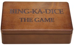 Walnut Engraved Case for Professional size Double 9 Dominoes